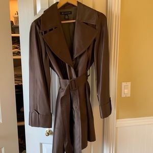 INC women’s bronze trench coat size L